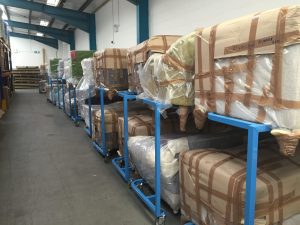 Sofa in warehouse. Box A