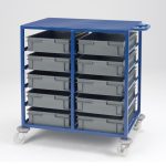 10 tray Container Tray Trolley Steely